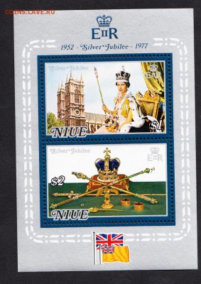 NIUE 1977 блок серебрянный юбилей Елизавета 2 - 30