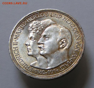 ГЕРМАНСКАЯ ИМПЕРИЯ,3 МАРКИ 1914г(Ангальт-Дессау)!до 12.07. - 3 марки 1914г Анхальт