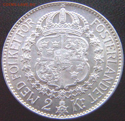Швеция_2 кроны 1938. Отличное серебро; до 09.07_22.16мск - 10072
