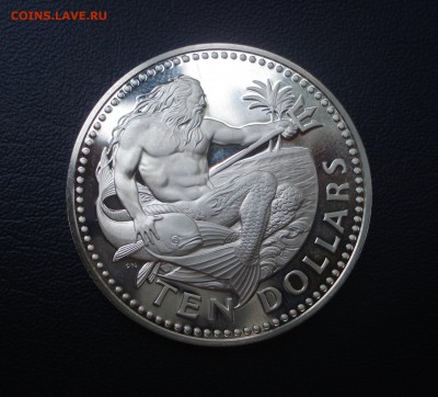 Короткий аук.  БАРБАДОС 10$ 1974 Нептун PROF до 12.07. - АВЕРС.JPG