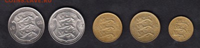 Эстония 5 монет 1992-95г - 76а