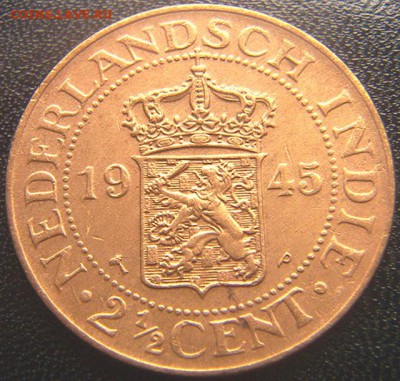 Голландская Ист-Индия_2,5 цента 1945; до 12.07_22.24мск - 10092