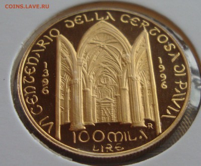 Италия, 100 лир, 1996 год, 900 проба до 14.07. 20-30 М. - VB4