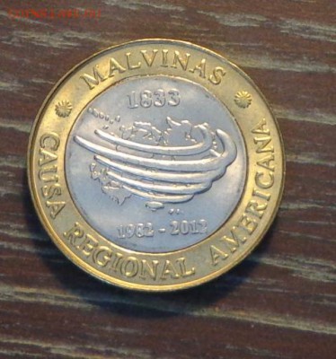 АРГЕНТИНА - 30 лет Мальвинскому конфликту БИМ 19.07, 22.00 - аргентина 2 песо БМ Мальвинские о-ва -1