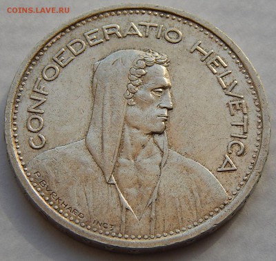 Швейцария 5 франков 1953, до 20.07.15 в 22:00 МСК - 4958-1