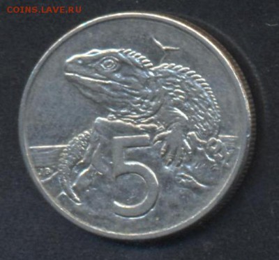 Н. Зеландия 5 центов 1989 г.   15.07.15 г. 22 -00 МСК. - Зеландия 5 1