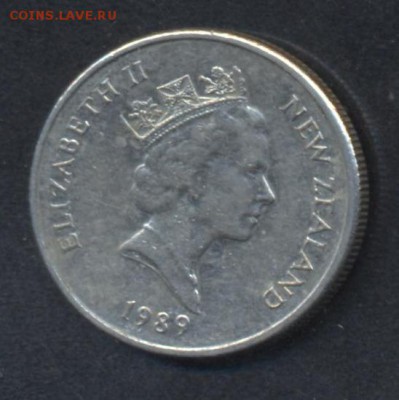Н. Зеландия 5 центов 1989 г.   15.07.15 г. 22 -00 МСК. - Зеландия 5