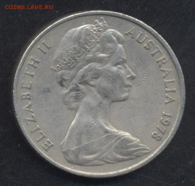 Австралия 20 центов 1978 г.  15.07.15 г. 22 -00 МСК. - Австралия 20