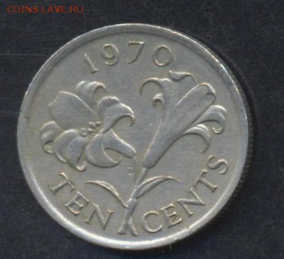 Бермудские о-ва 10 центов 1970 г.   15.07.15 г. 22 -00 МСК. - Бермуды1