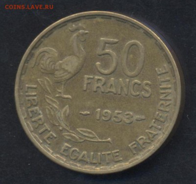 Франция 50 франков 1953 г.  15.07.15 г. 22 -00 МСК. - Франция