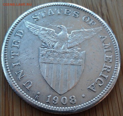 Филиппины 1 песо 1908, до 20.07.15 в 22:00 МСК - 2