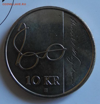 Норвегия 10 крон 2008 Вергеланн до 20 июля - NOR 10 kron 2008 - 1