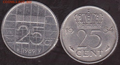 25 центов 1954.89 Нидерланды. до 14.07 в 22.00 - IMG_0015