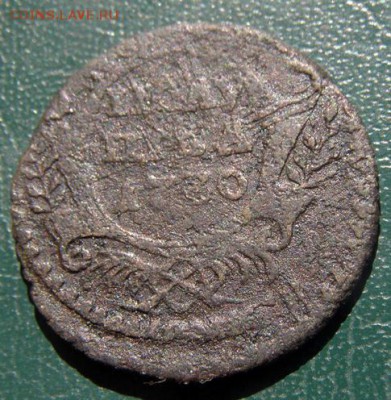 полушка 1730 г.(перечекан) до 18.07 в 22.00 по Мск - ПОЛУШКА-1730-П_1