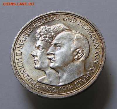 ГЕРМАНСКАЯ ИМПЕРИЯ,3 МАРКИ 1914г(Ангальт-Дессау)!до 20.07. - 3 марки 1914г Анхальт