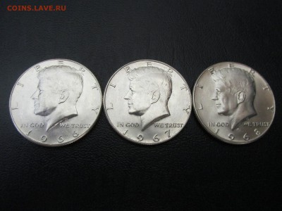 (5) США 50 центов Кеннеди 1966-68 3 монеты до 20.07.15 22:00 - 5.JPG
