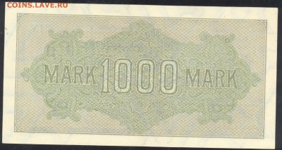 Германия 1 000  марок 1922 г. 19.07.15 г. 22 -00 МСК. - 1000 м. 1922 1