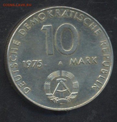 ГДР 10 марок 1975 г. Варшавский договор.   19.07.15 г. 22 -0 - ГДР 10