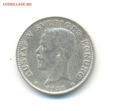 Ag. Швеция 1 крона 1938 . до 23.07 22:00 - 11