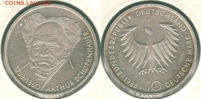 Германия, 10 марок 1988, с 200!  - до 22-00мск 21.07 - 10m-1988