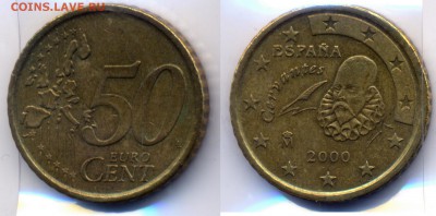 Испания 50 евроцентов 2000	 до 	25.07.15	 22:00 МСК - А4-07