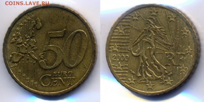 Франция 50 евроцентов 2000	 до 	25.07.15	 22:00 МСК - А4-14
