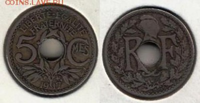 Франция 5 сантим 1917	 до 	25.07.15	 22:00 МСК - Э3_21