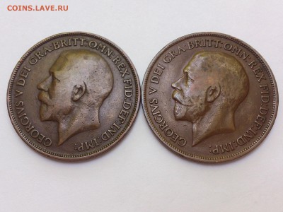 1  ПЕННИ  1916 , 1919 г.  АНГЛИЯ . до 22.07. в  22 - 10 мкс - DSC_2921