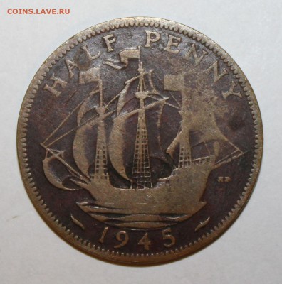 Half Penny 1945, Великобритания, Георг 6 - IMG_6351.JPG