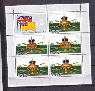 NIUE 1977 королева  малый лист - 32