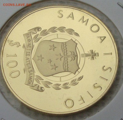 Самоа, 100 тала, 1978 г., золото до 22.07. 20-00 М. - BN4