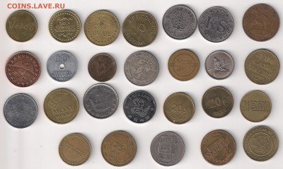 26 жетонов,токенов (памятн,трансп,игр.и  др) до 25.07  23-00 - жетоны-1
