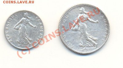 Франция 1 франк 1919, 50 сантимов 1917 до 01.08.10 20-00 мск - ScanФранц2шт-1.JPG
