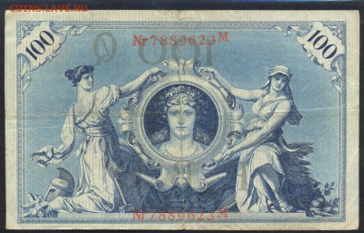 Германия 100 марок 1908 г. 23.07.15 г. 22 -00 МСК. - 100 м. 1908 1