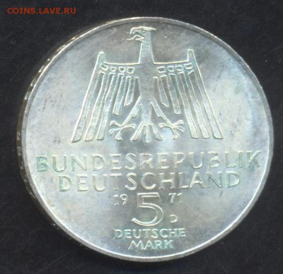 ФРГ 5 марок 1971 г.D   23.07.15 г. 22 -00 МСК. - 5 м.71 D