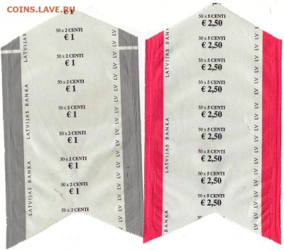 перевозки монет - 36. Латвия 2 и 5 евроцентов