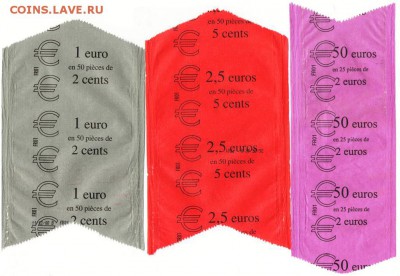 перевозки монет - 43. Монако 2, 5 евроцентов, 2 евро