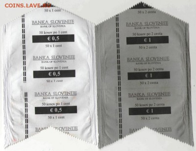 перевозки монет - 56. Словения 1, 2 евроцента