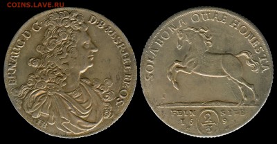 3 талера (гульден) Бр-Л-К-Г. 1695 - 1695