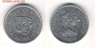 Сейшелы 1 цент 1972 до 26.07 в 22.10 по МСК - Сейшелы цент 1872