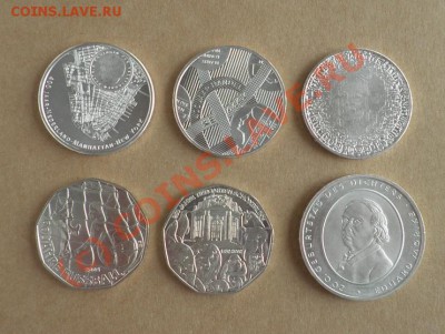 серебро EURO, 6 монет - EUR.Ag.6