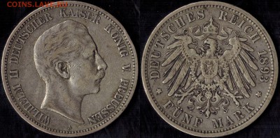 5 марок 1893 Пруссия до 27.07.15 г 22.00 мск - Панорама9
