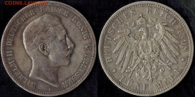 5 марок 1898 Пруссия до 27.07.15 г 22.00 мск - Панорама13