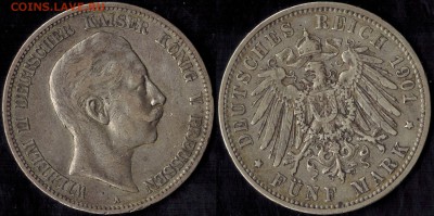 5 марок 1901 Пруссия до 27.07.15 г 22.00 мск - Панорама16