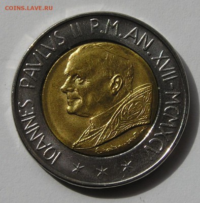 Ватикан, БИМ,  500 Лир 1995 "Каин и Авель" (25.07) - P1013267.JPG