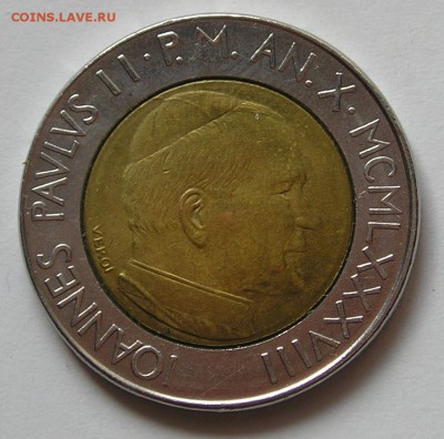 Ватикан, БИМ,  500 Лир 1988 (25.07) - P1013272.JPG