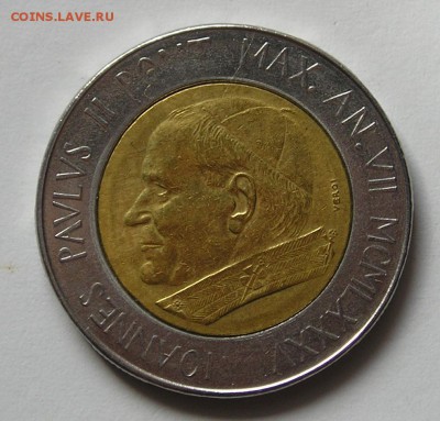 Ватикан, БИМ,  500 Лир 1985 "Св. Павел в лодке" (25.07) - P1013286.JPG