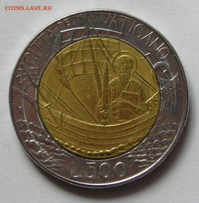 Ватикан, БИМ,  500 Лир 1985 "Св. Павел в лодке" (25.07) - P1013285.JPG
