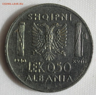 С 1 руб. АЛБАНИЯ под ИТАЛИЕЙ  0,50 лек 1940г.  до 29.07.15г. - IMG_6691.JPG