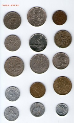 Чехия, Словакия, Чехословакия - 15 монет - Coins035
